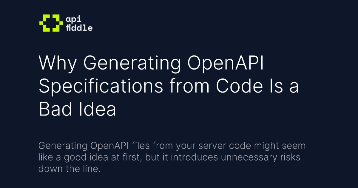 API contracts, like OpenAPI, TypeSpec, or AsyncAPI, define the communication between servers and clients. They define URL paths, request bodies, respo